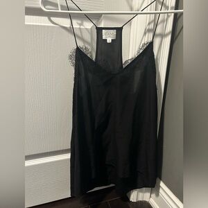 Cami NYC Black Lace Trim Nightgown